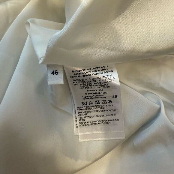 NWOT BOTTEGA VENETA Zebra Print Silk Blend Skirt size 10-C16 - Picture 7 of 7